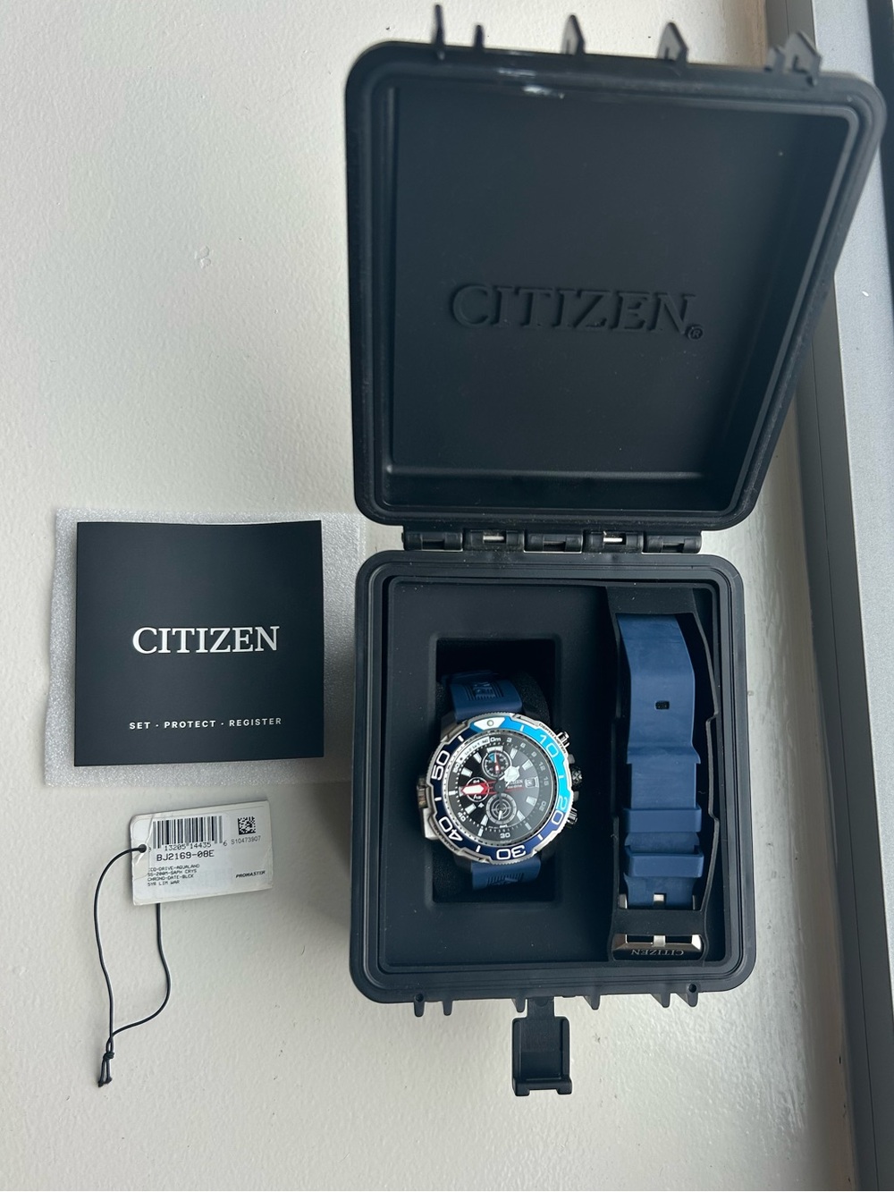 Citizen Promaster Aqualand Dive Chronograph with Extra Blue Strap